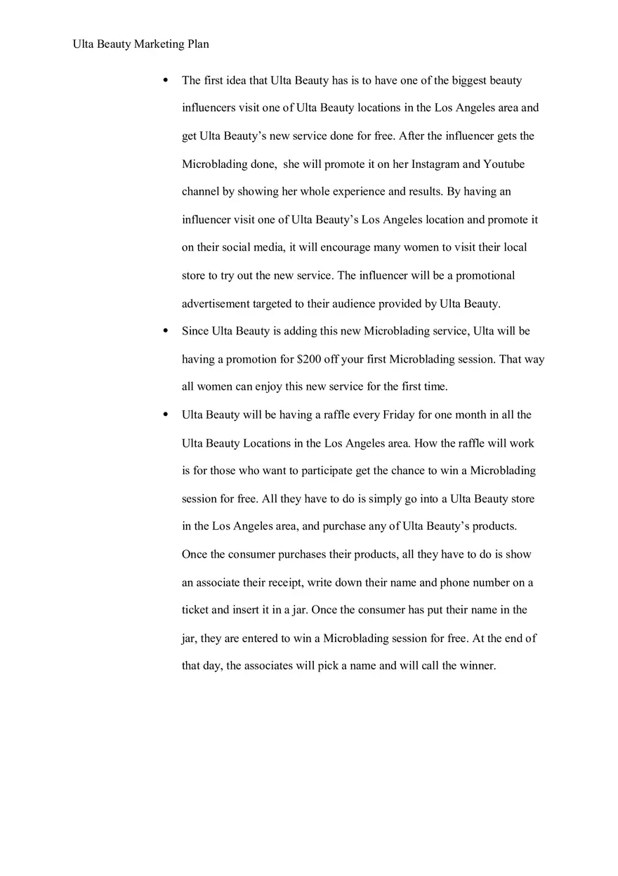 Ulta Beauty Marketing Plan - Page 7