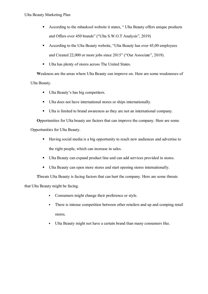 Ulta Beauty Marketing Plan - Page 4
