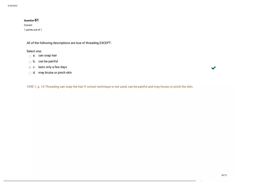 Written Prep Assessment  Attempt Review Part 6 - Page 9