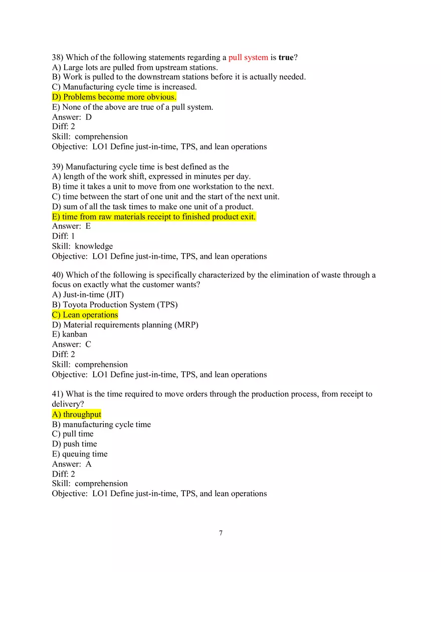 Chapter 16  JIT and Lean Operations Answers Part 1 - Page 7