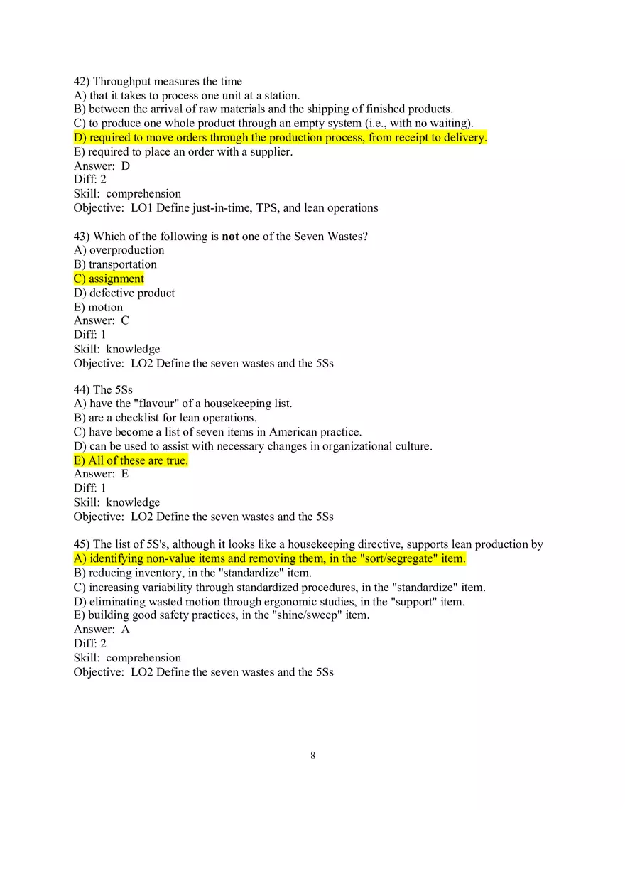 Chapter 16  JIT and Lean Operations Answers Part 1 - Page 8