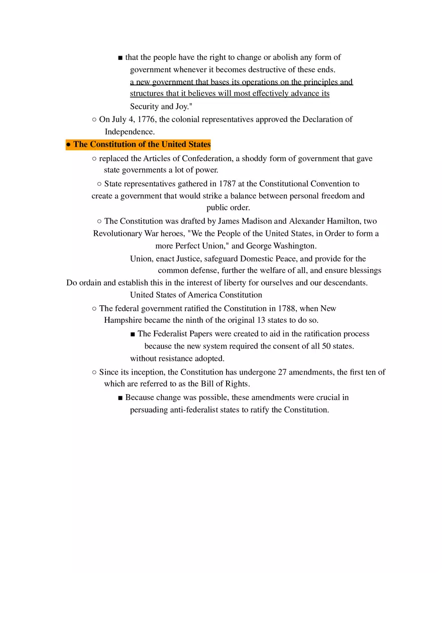 Unit 1 Foundations of American Democracy Study Guide - Page 2