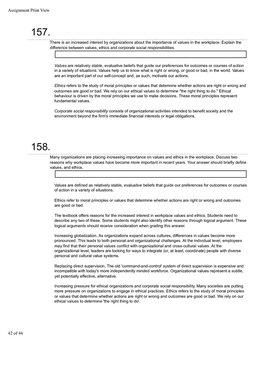Organizational Behavior Ch 1 Essay - Page 5