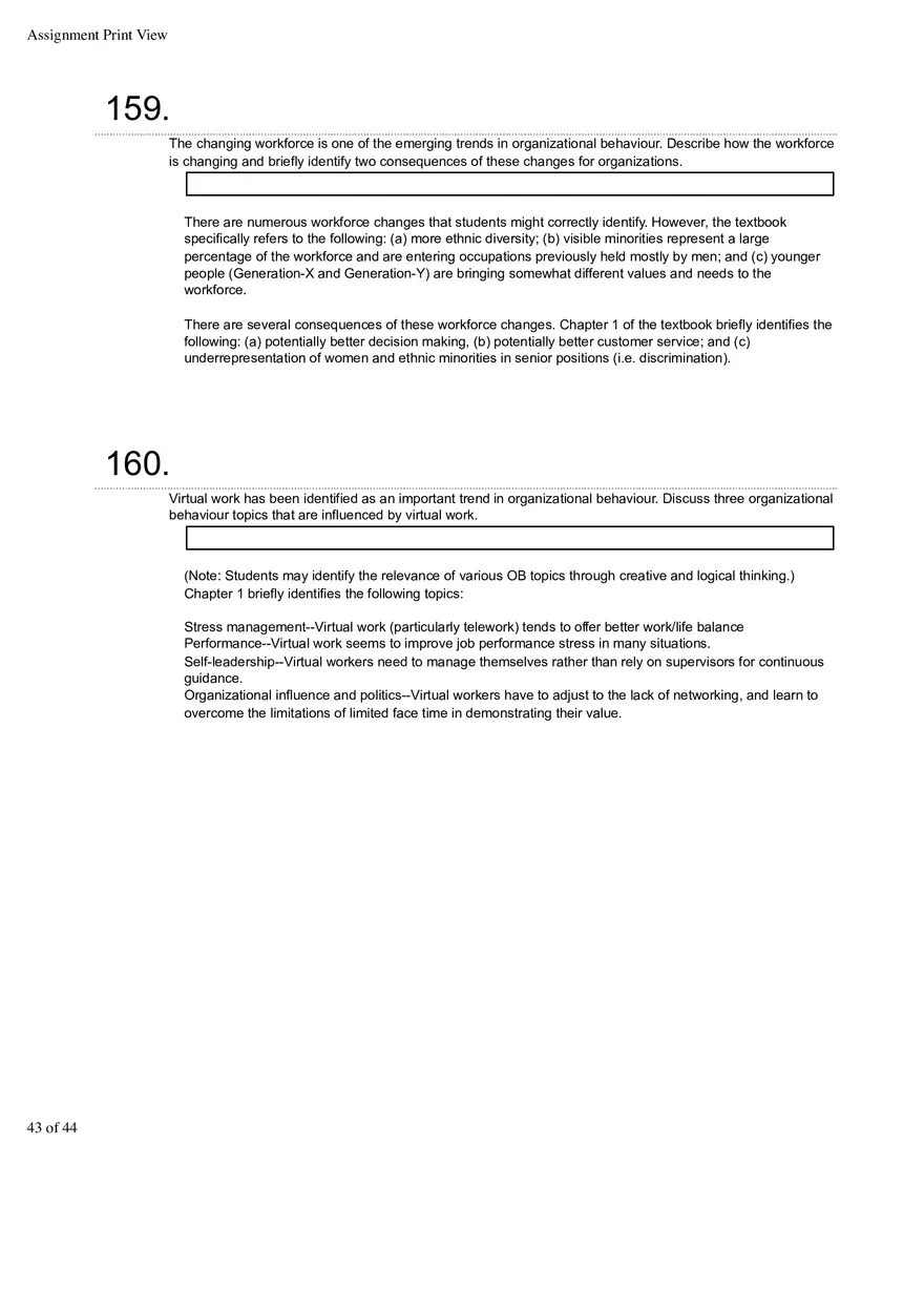 Organizational Behavior Ch 1 Essay - Page 6