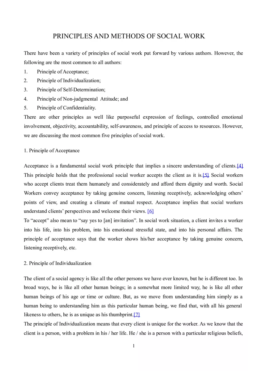 Principles and Methods of Social Work - Page 1
