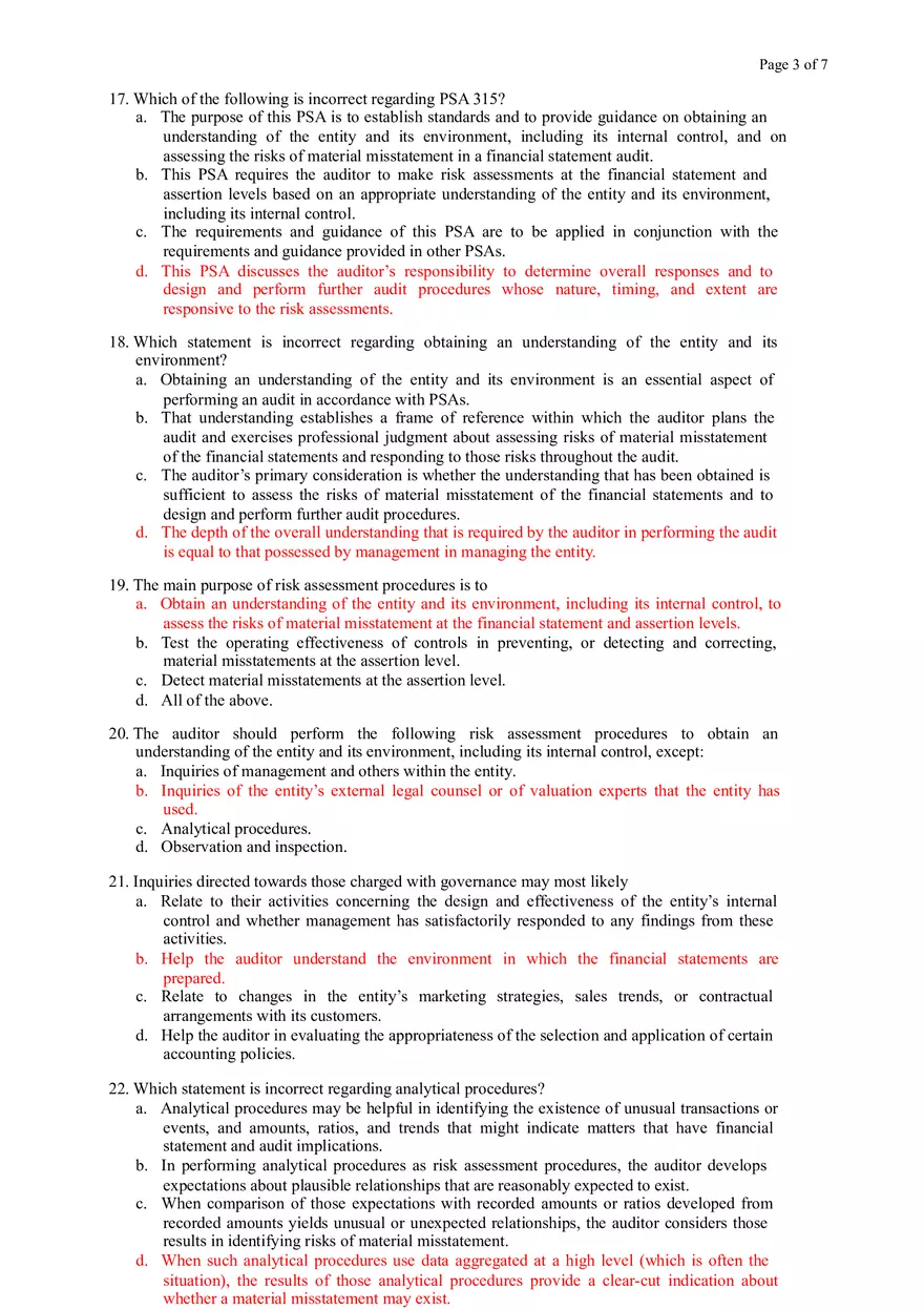 Risk Assessment and Response to Assessed Risks - Page 3