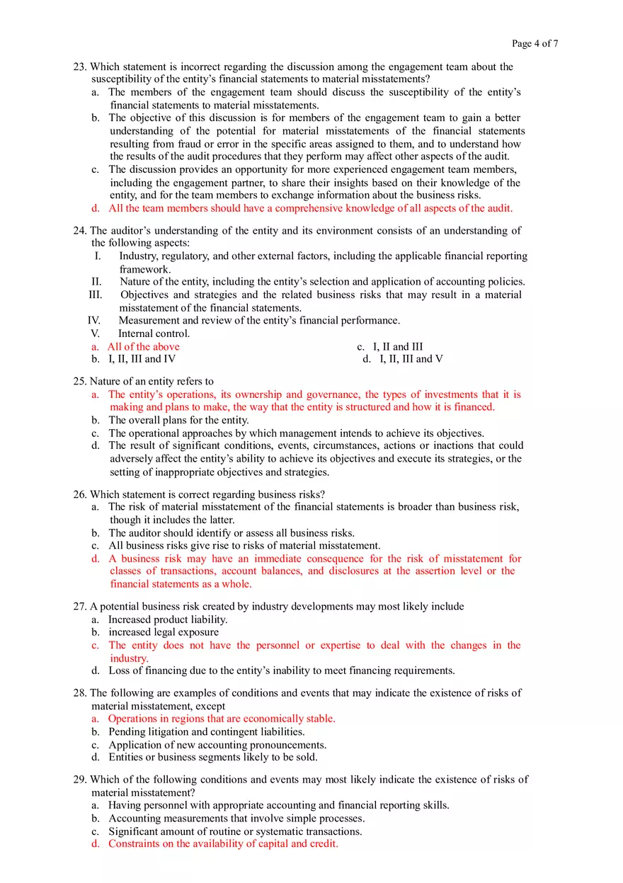 Risk Assessment and Response to Assessed Risks - Page 4