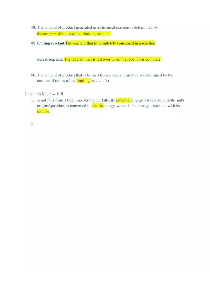 Which Statement Correctly Describes the Actual Yield and the Theoretical Yield of a Reaction - Page 7