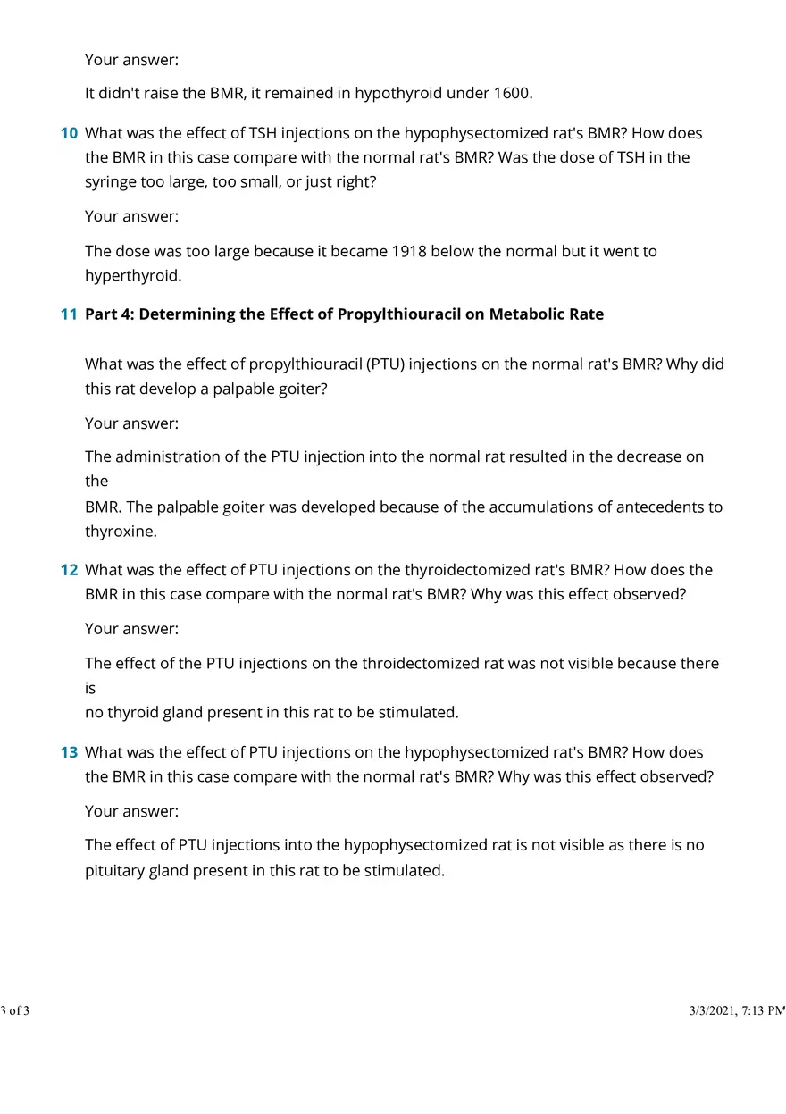 Activity 1 Metabolism and Thyroid Hormone - Page 3