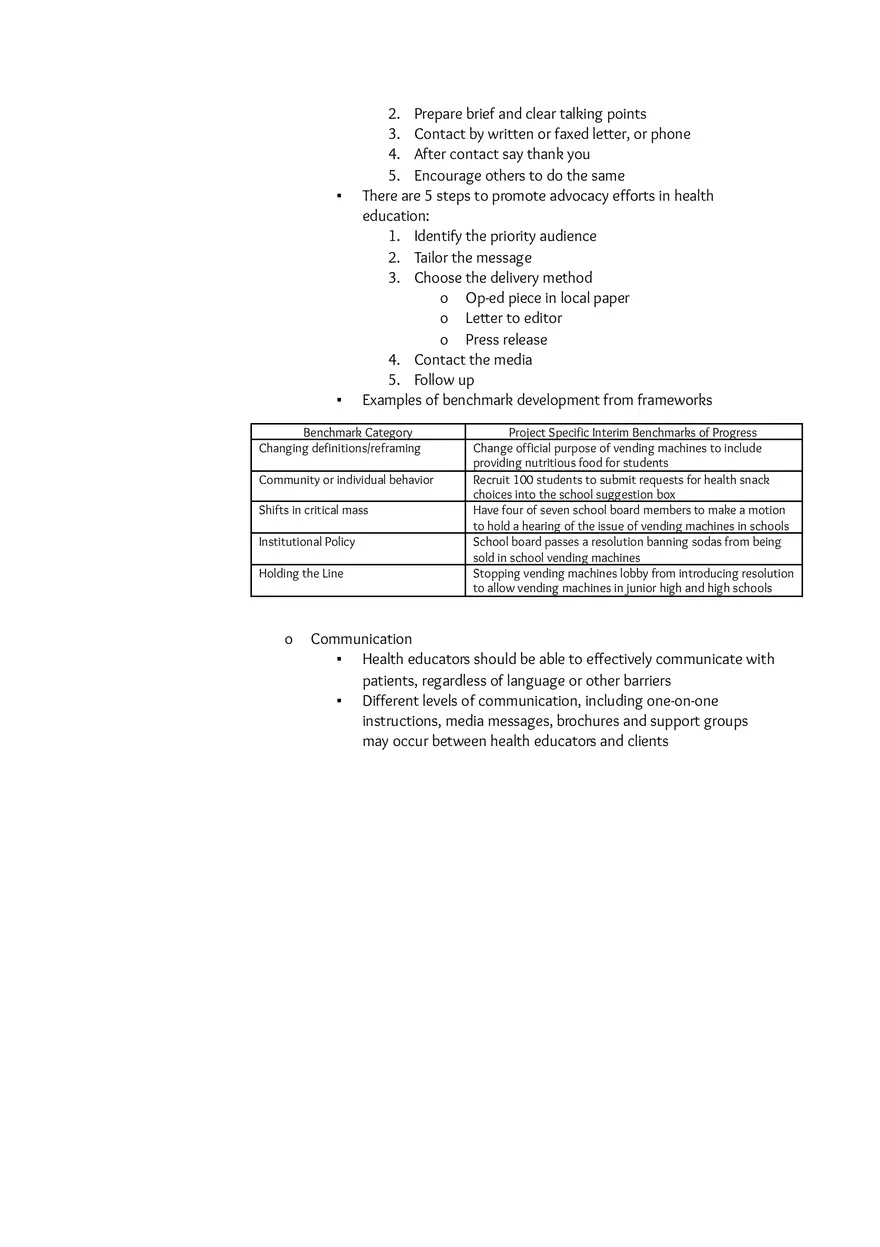 Area of Responsibility VII Communicate and Advocate for Health and Health Education - Page 6