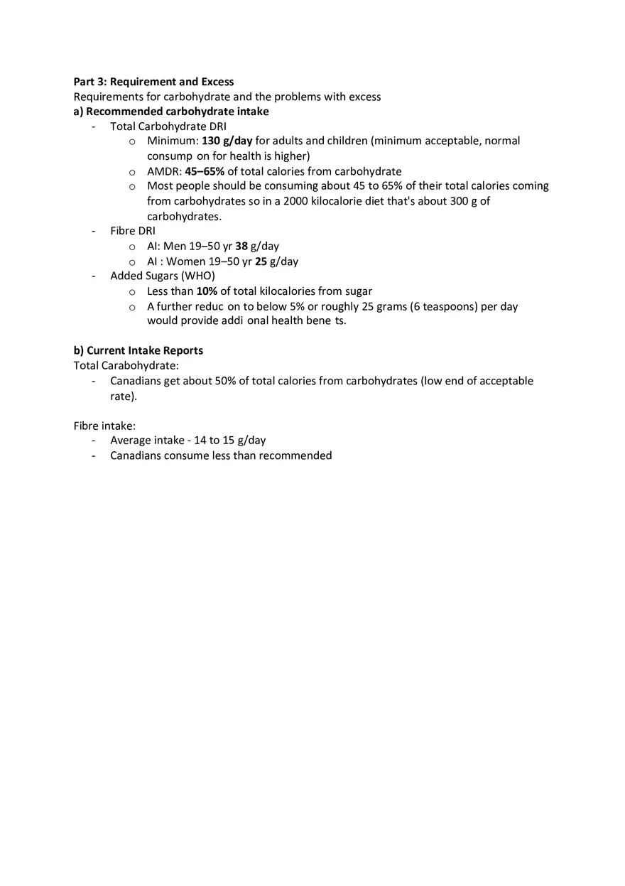 Carbohydrates Sugars, Starch, Glycogen and Fibre - Page 8