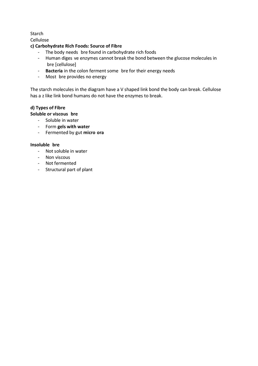 Carbohydrates Sugars, Starch, Glycogen and Fibre - Page 5