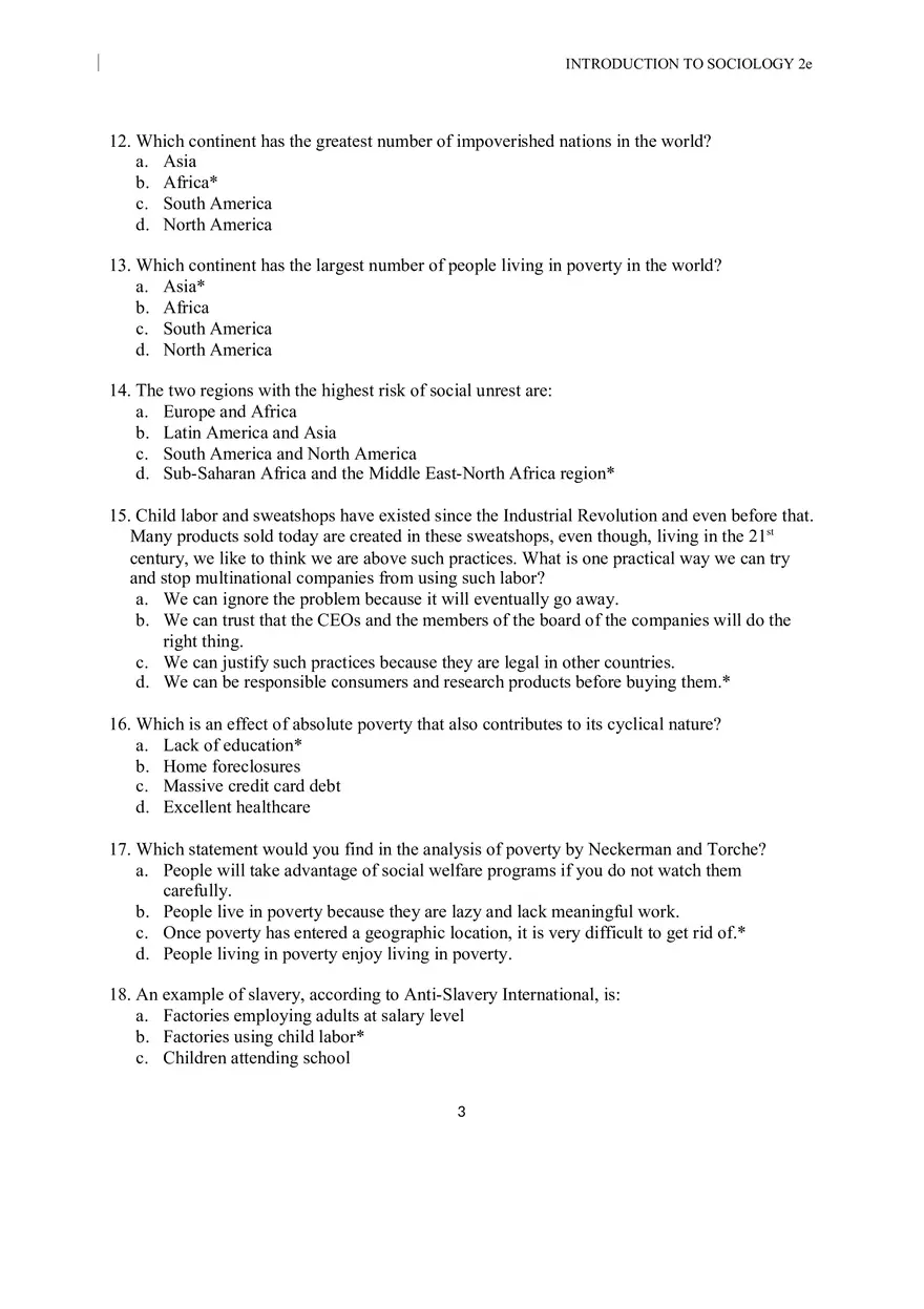 Sociology Chapter 10 Practice - Page 3