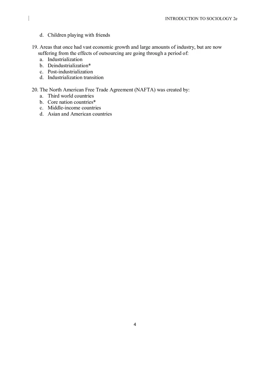 Sociology Chapter 10 Practice - Page 4