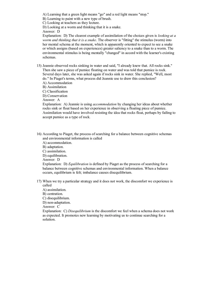 Cognitive Development and Language Multiple Choice - Page 7