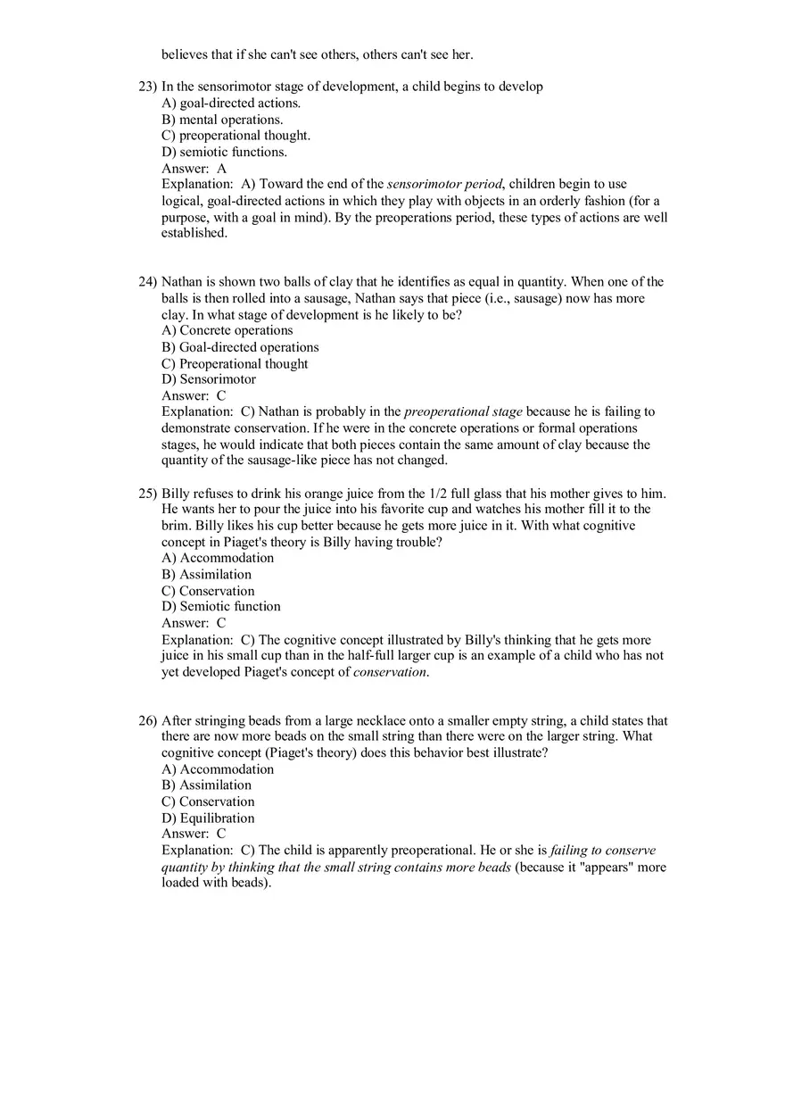 Cognitive Development and Language Multiple Choice - Page 9