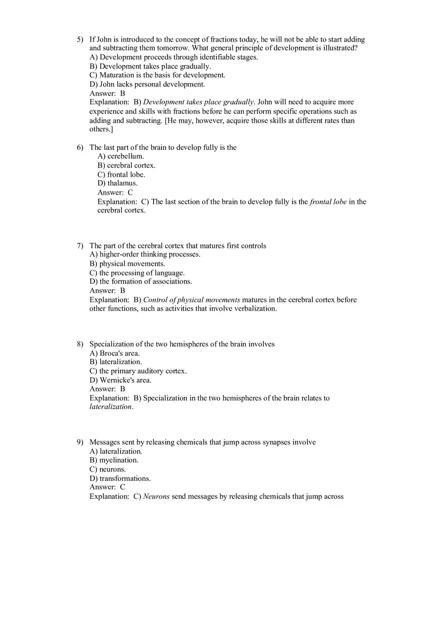 Cognitive Development and Language Multiple Choice - Page 2