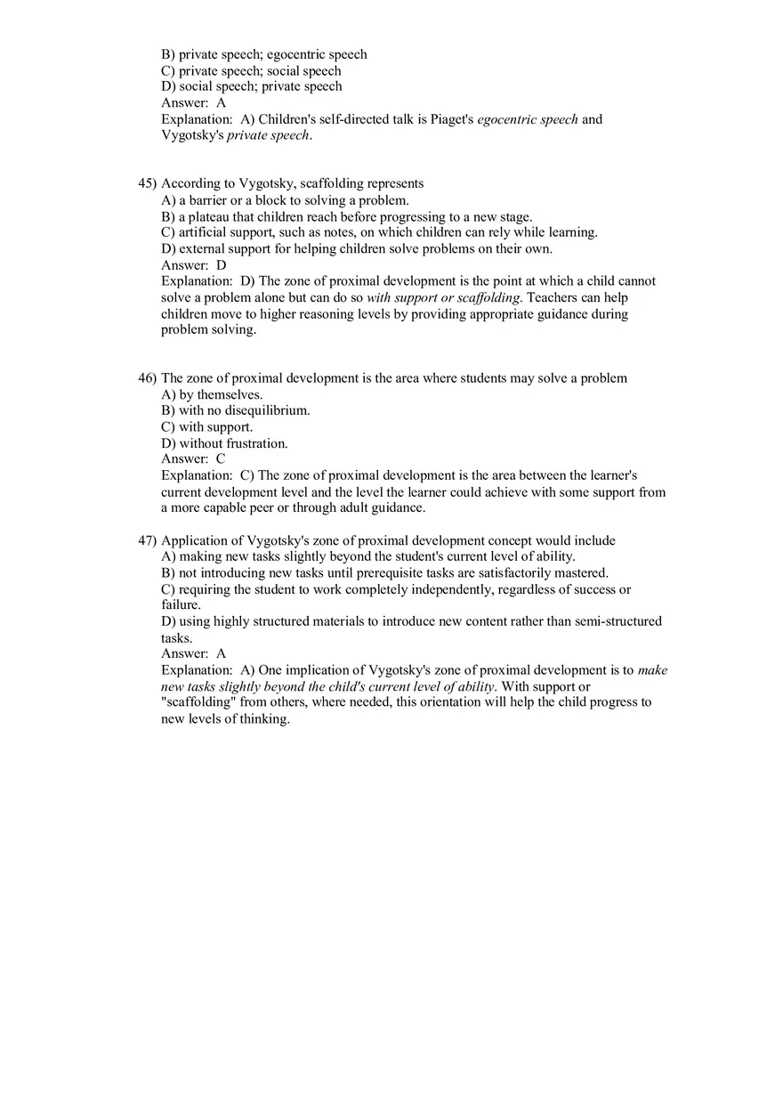 Cognitive Development and Language Multiple Choice - Page 3