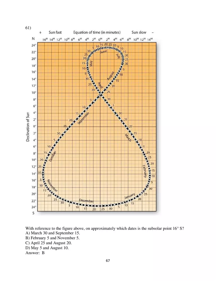 Chapter 2 Solar Energy to Earth and the Seasons Multiple Choice - Page 12