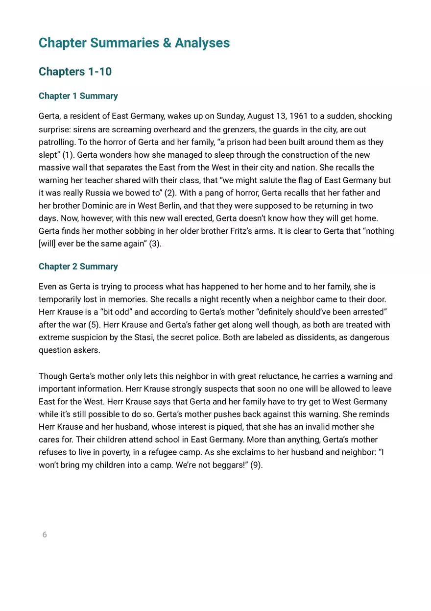 A Night Divided Summary and Analysis - Page 13