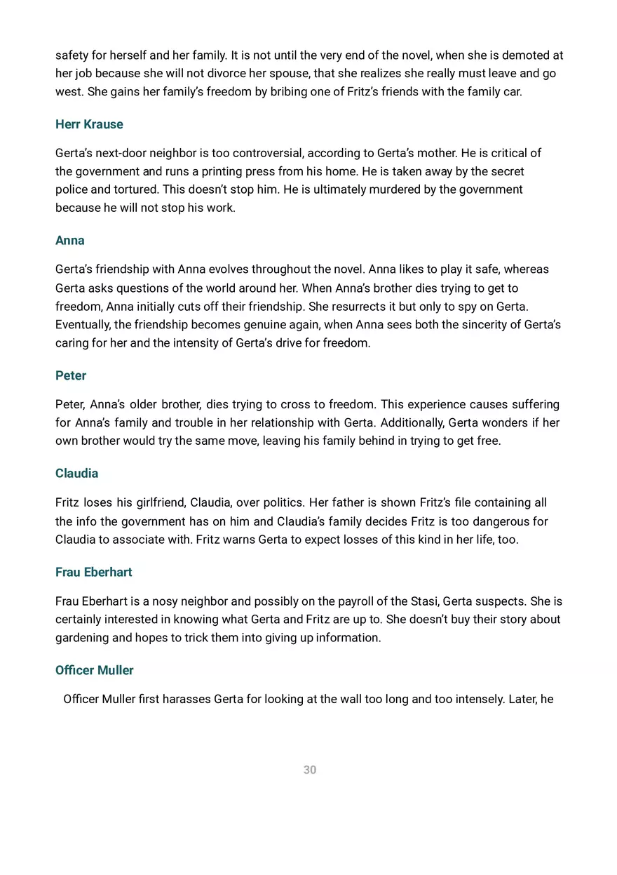 A Night Divided Summary and Analysis - Page 20