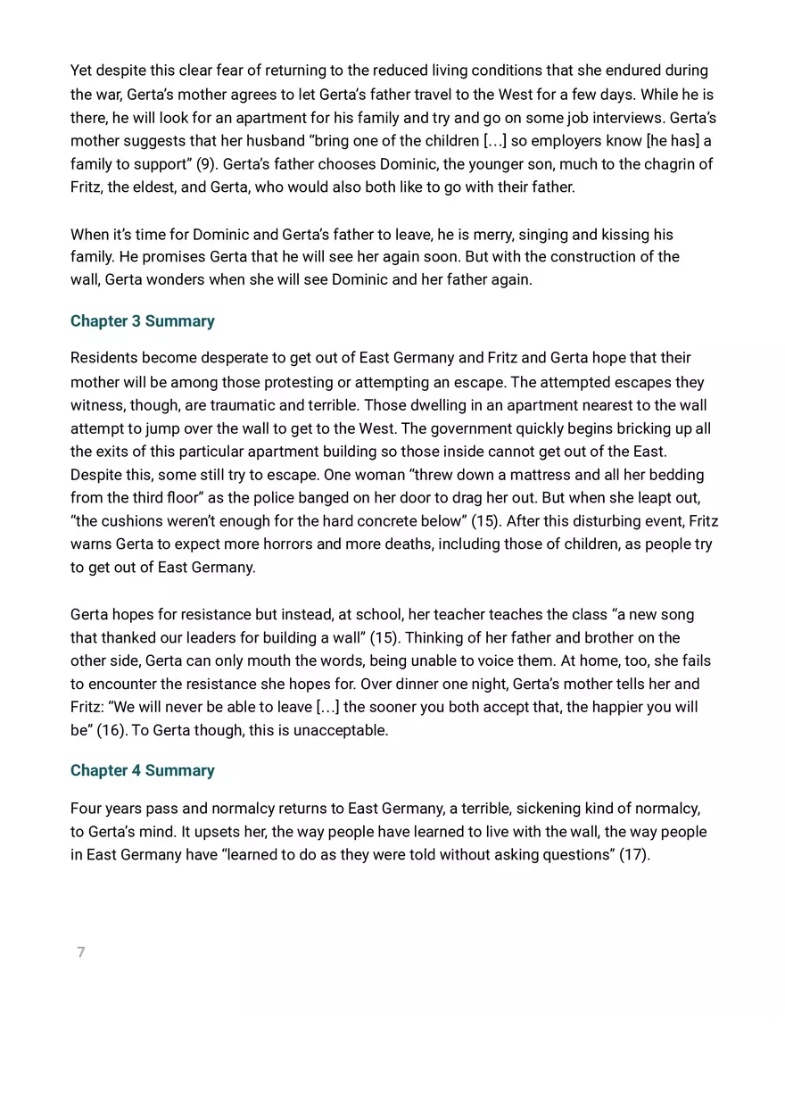 A Night Divided Summary and Analysis - Page 24