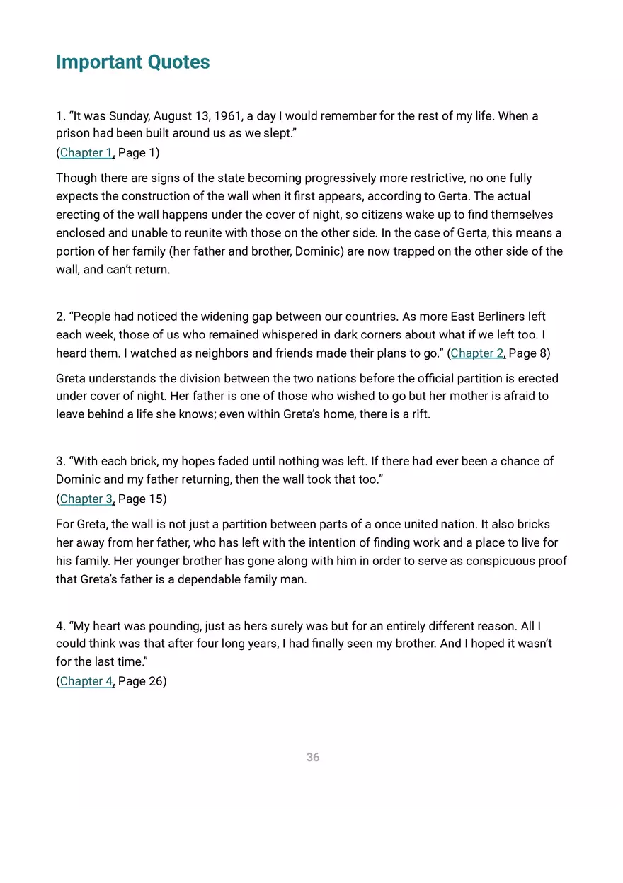 A Night Divided Summary and Analysis - Page 27