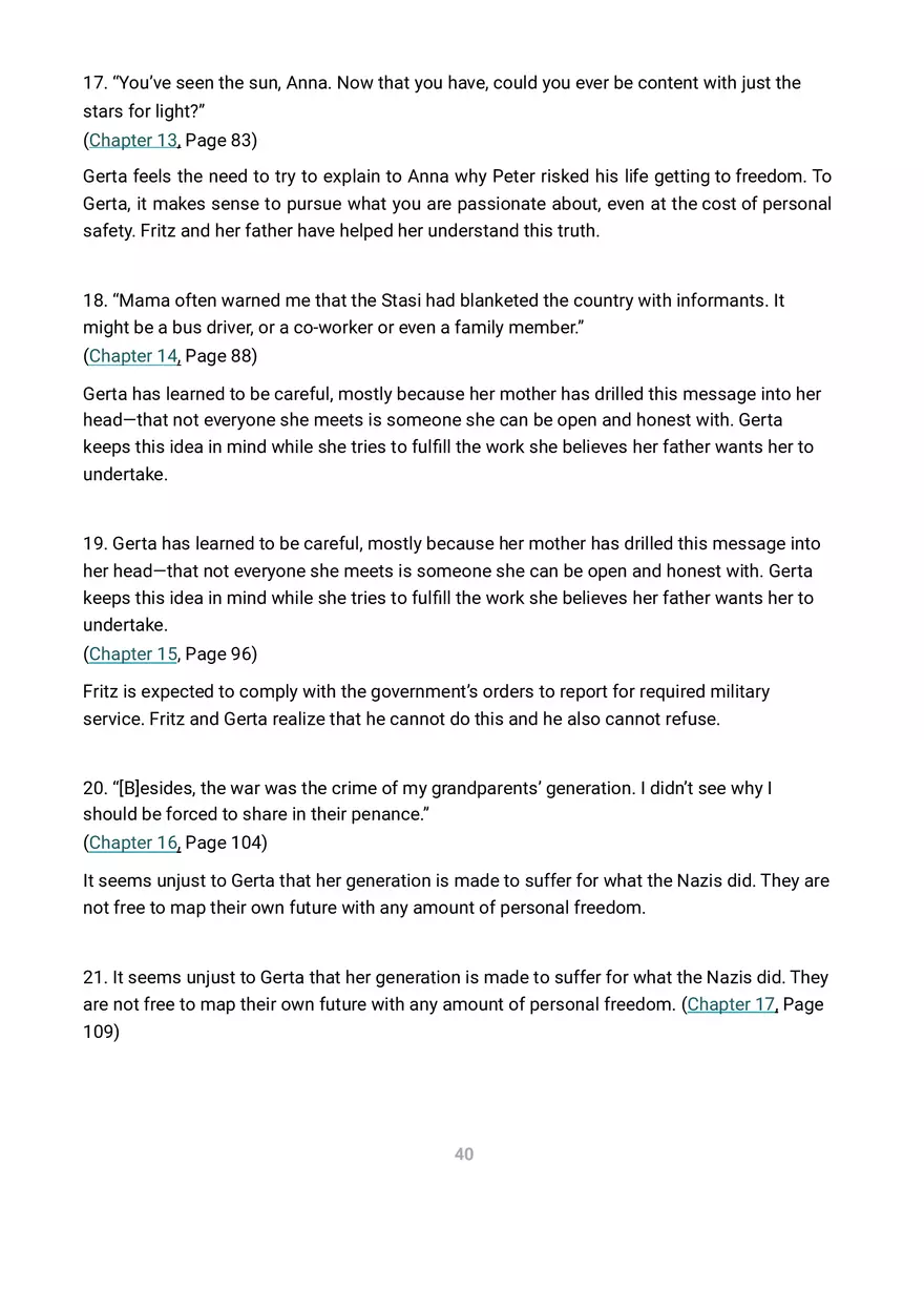 A Night Divided Summary and Analysis - Page 31