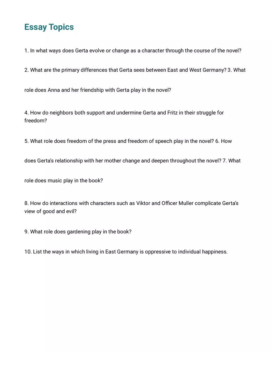 A Night Divided Summary and Analysis - Page 34
