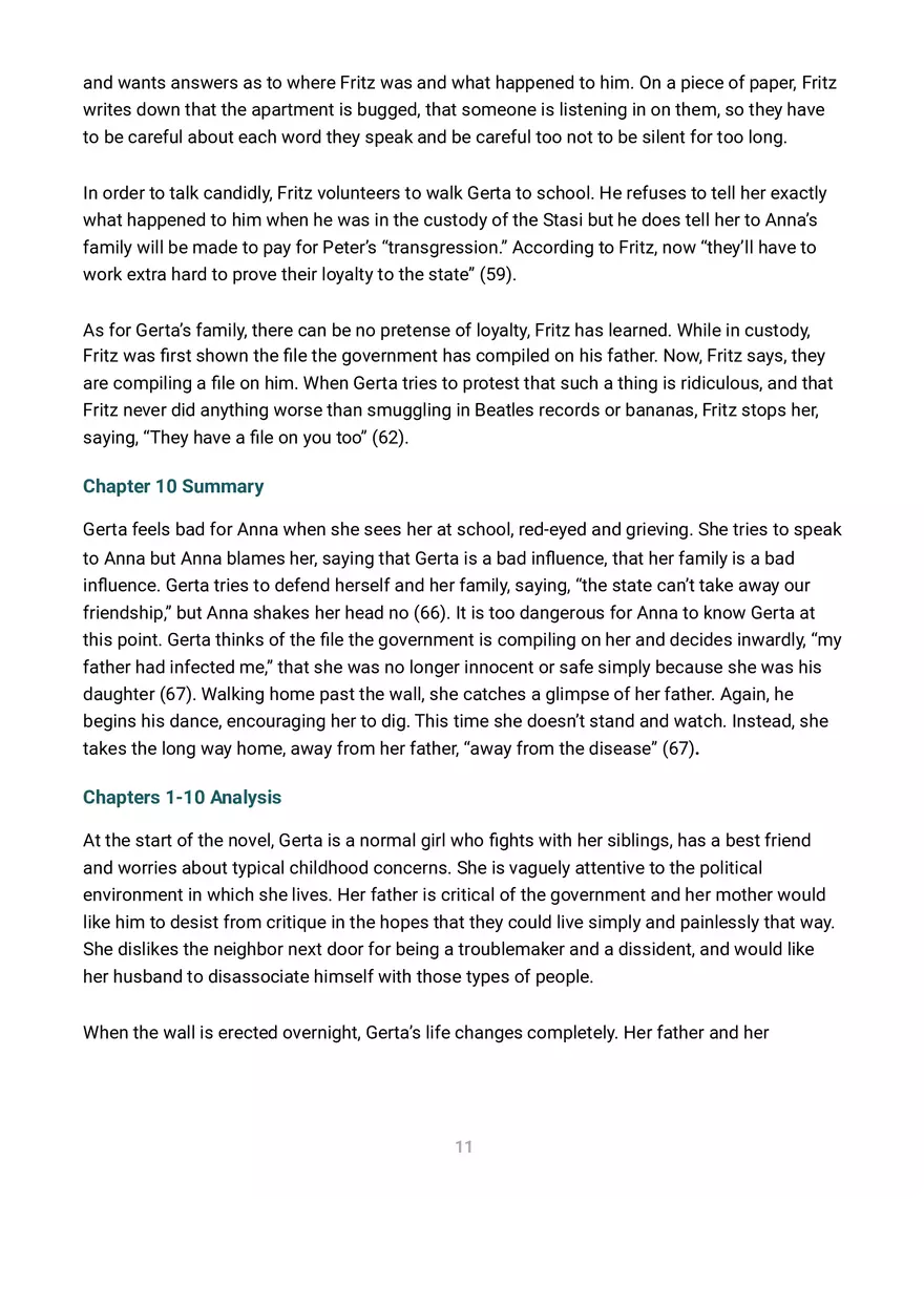 A Night Divided Summary and Analysis - Page 38