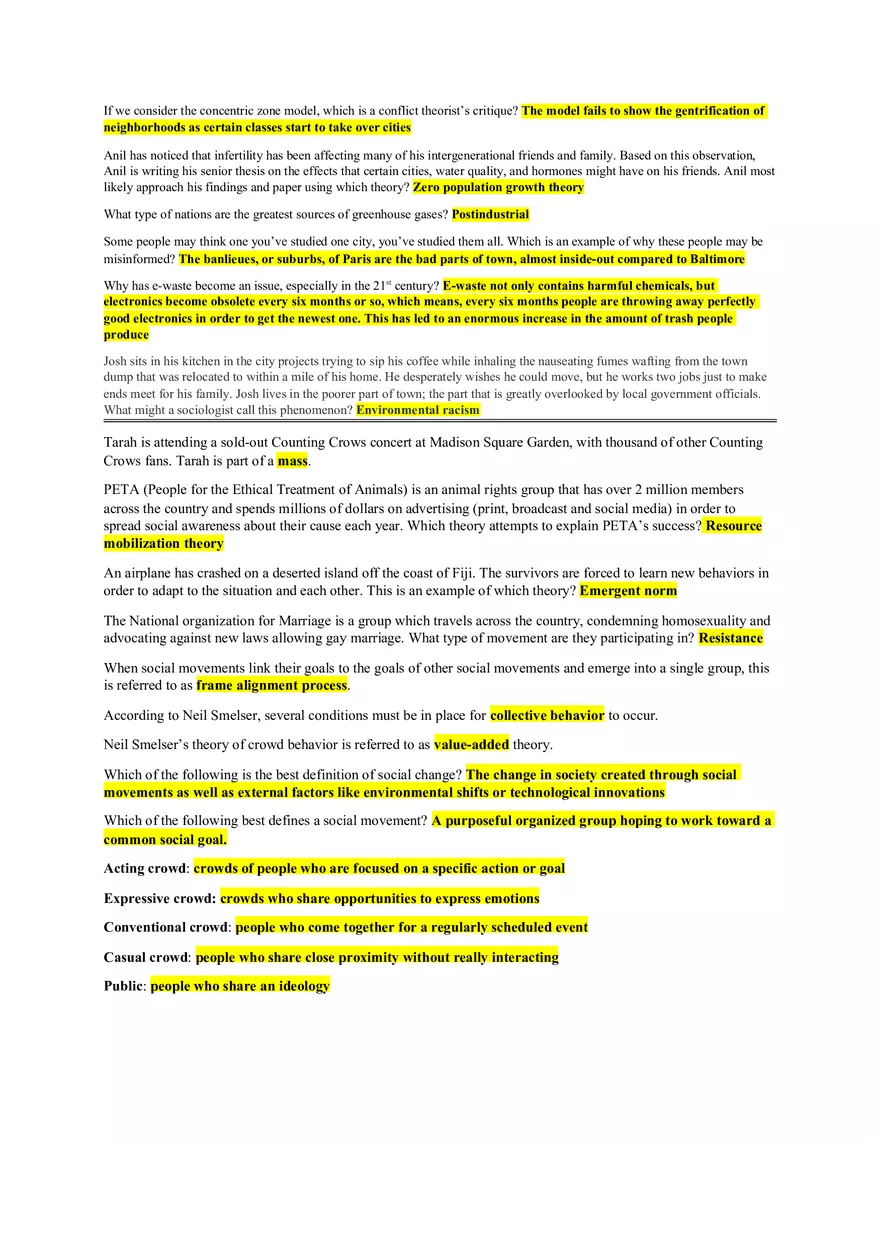 Sociology Test 5 Study Guide - Page 3
