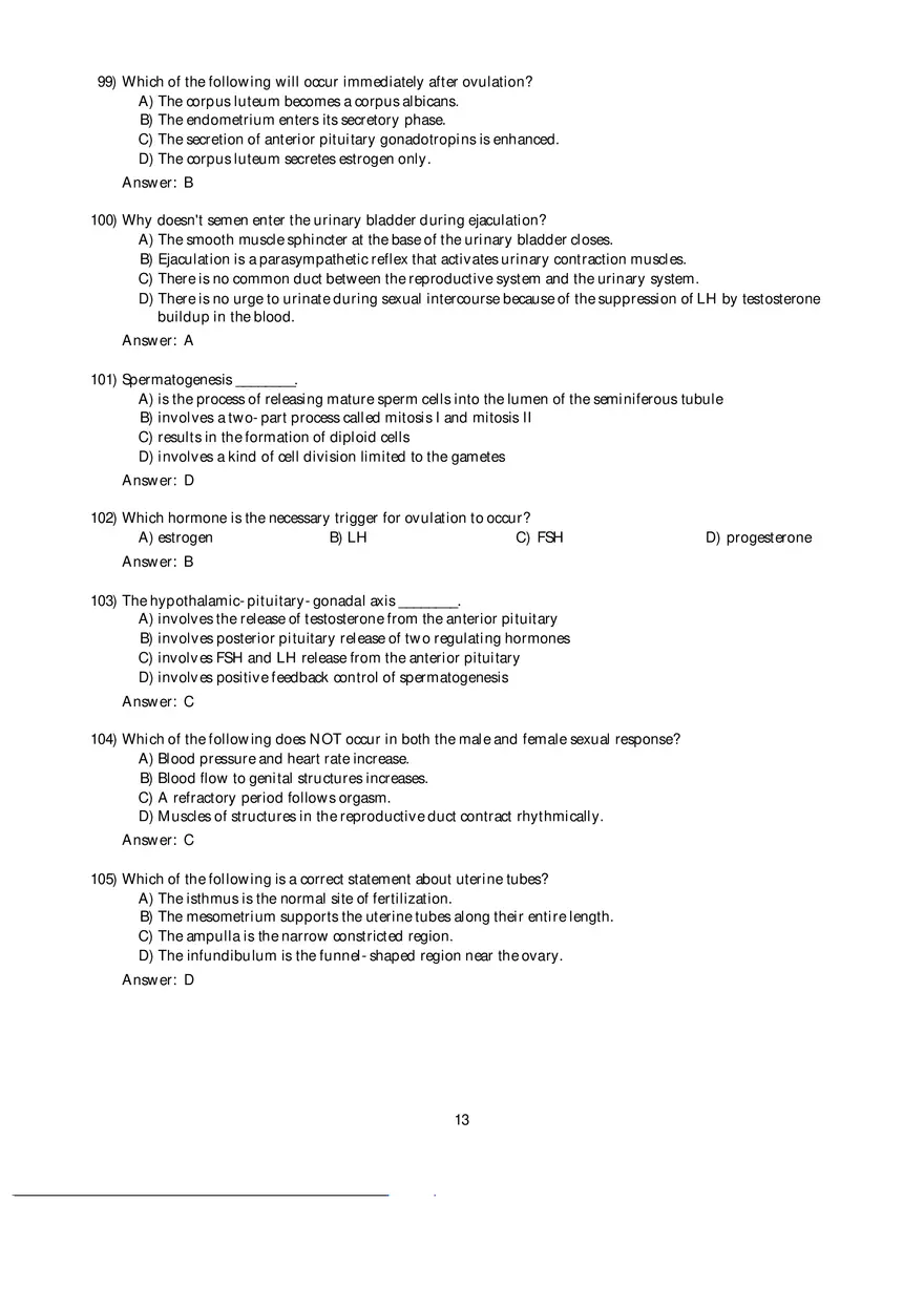 Mammalian Physiology Exam Ch.27 - Page 5