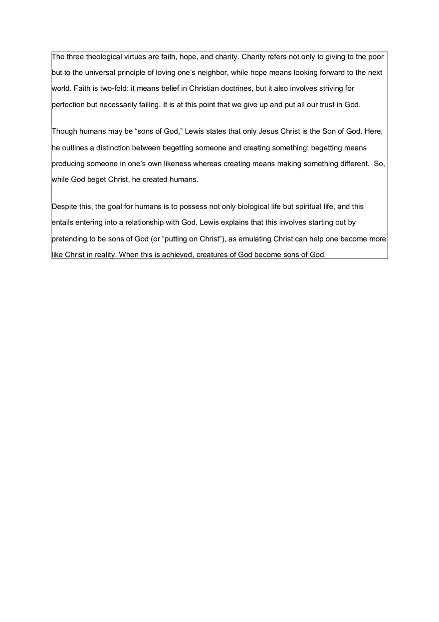 Mere Christianity Summary - Page 4