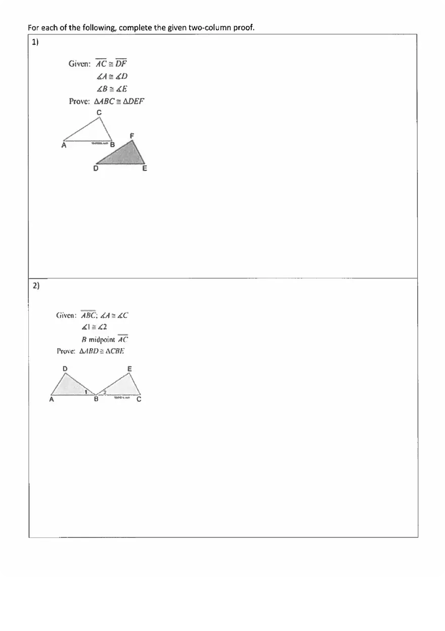 Unit 4.2 Congruent Triangles - Page 2