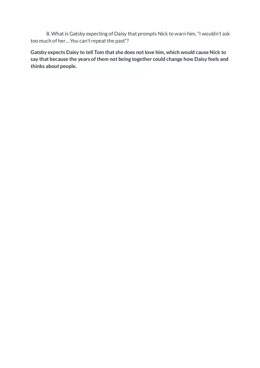 Great Gatsby Questions - Page 2