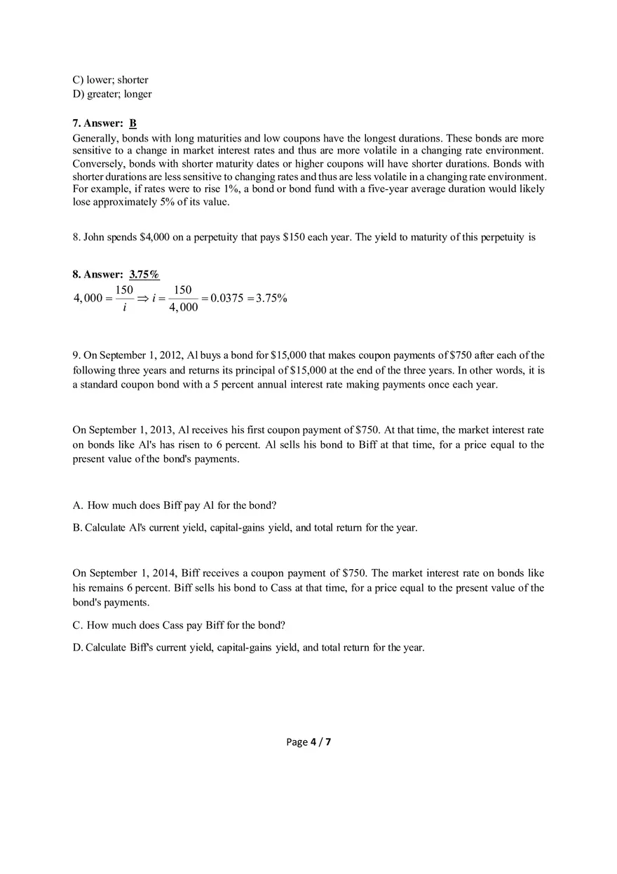 Which of the Following Face-Value Securities Has the Highest Yield to Maturity - Page 4