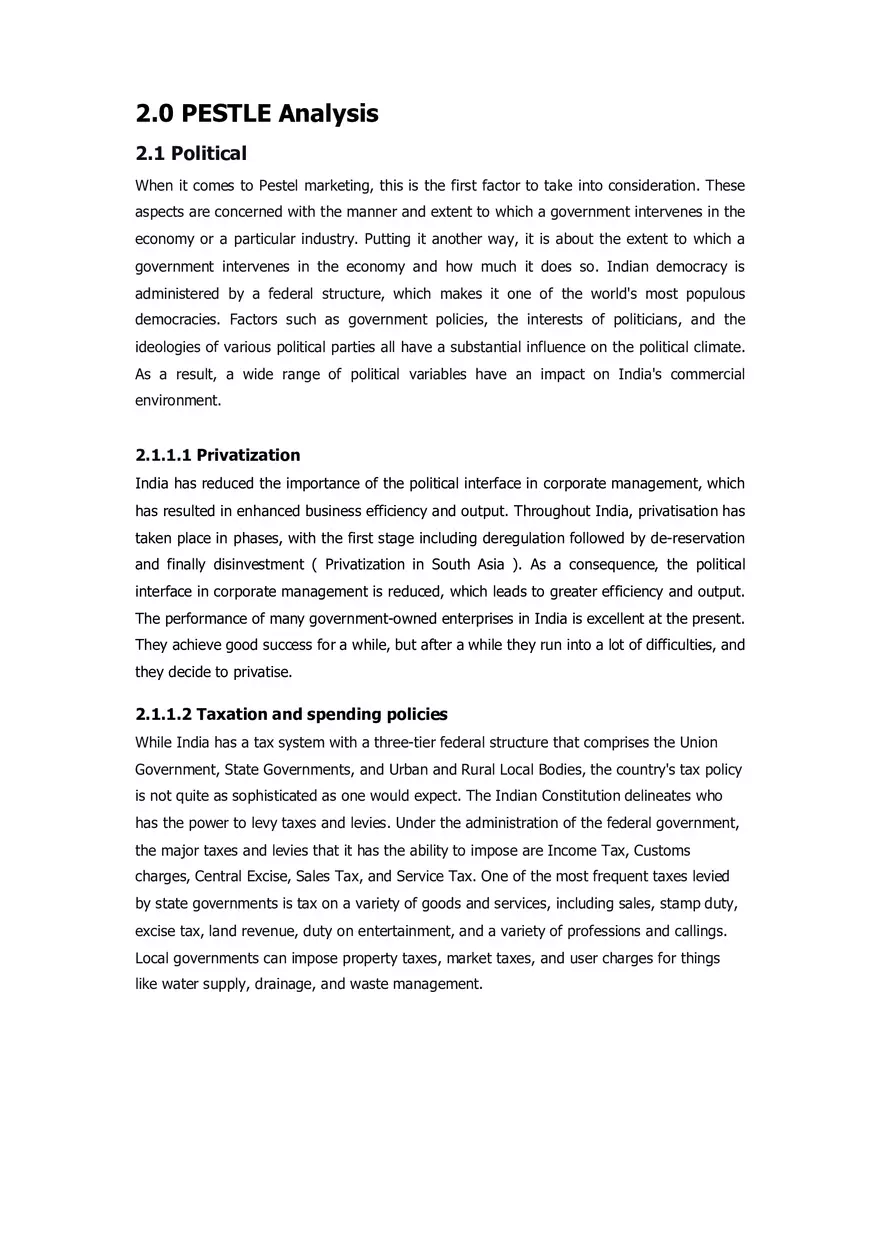 Pestle Analysis of India - Page 2