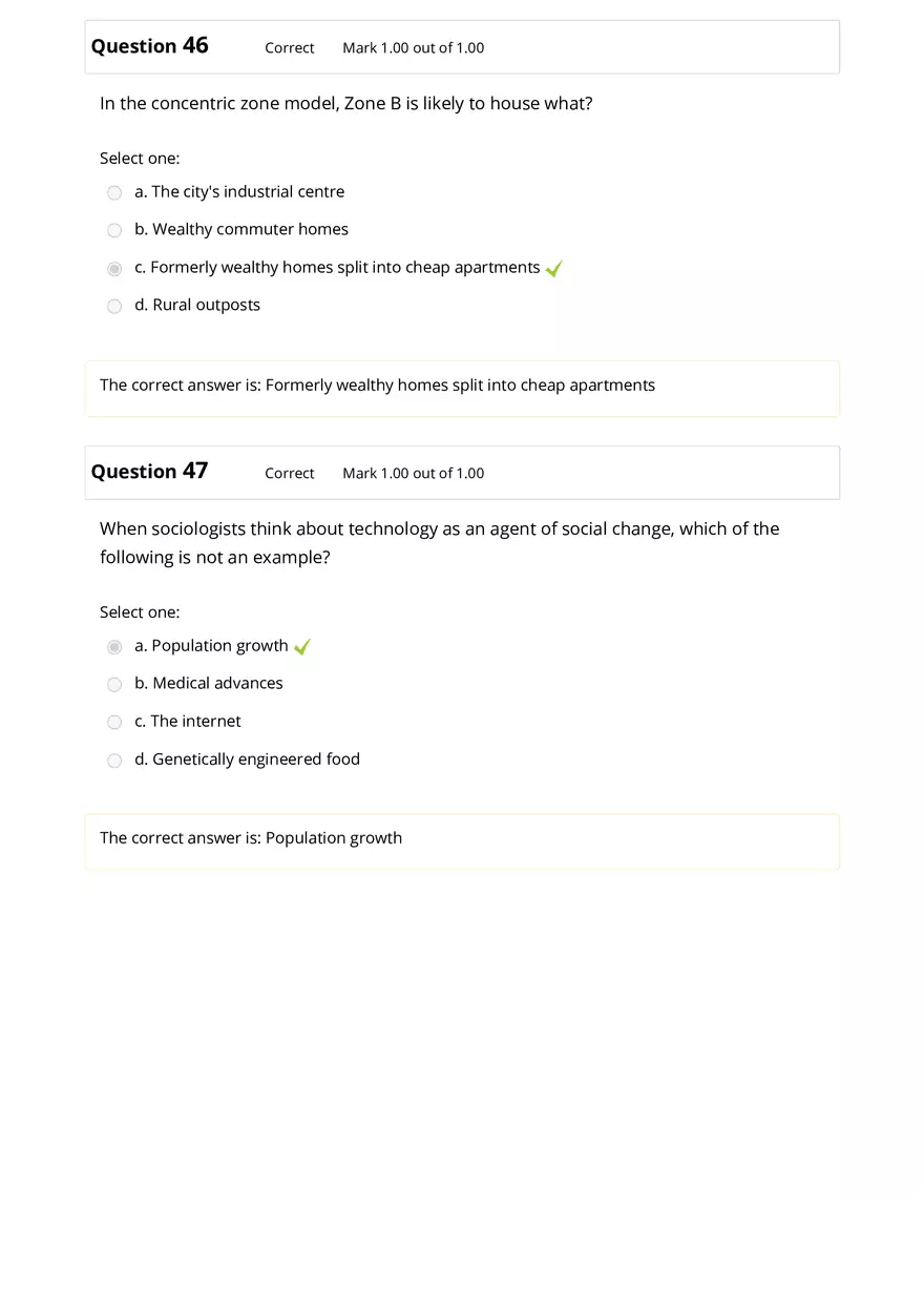 Sociology Review Quiz Part 3 - Page 7