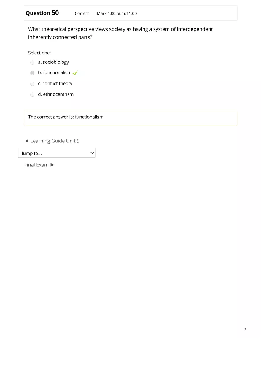 Sociology Review Quiz Part 3 - Page 9