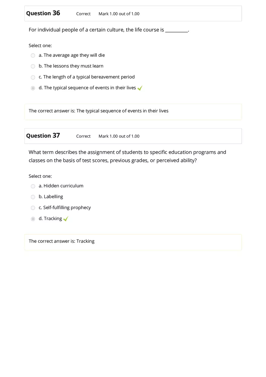 Sociology Review Quiz Part 3 - Page 2