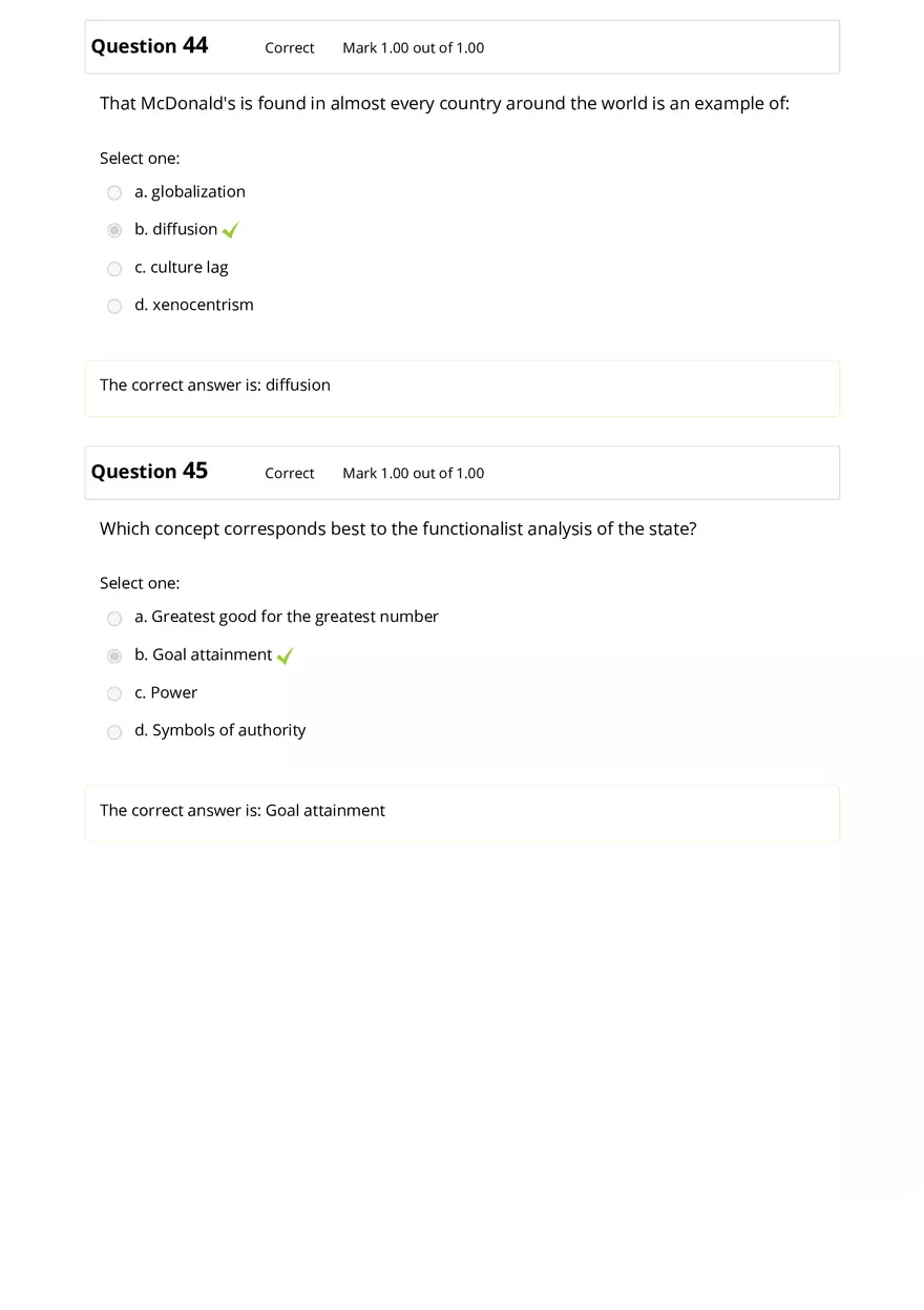 Sociology Review Quiz Part 3 - Page 6