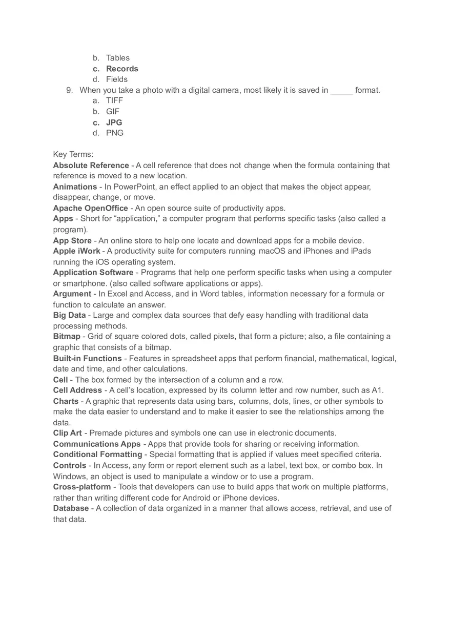 Module 5 Computer Concepts Exam - Page 2