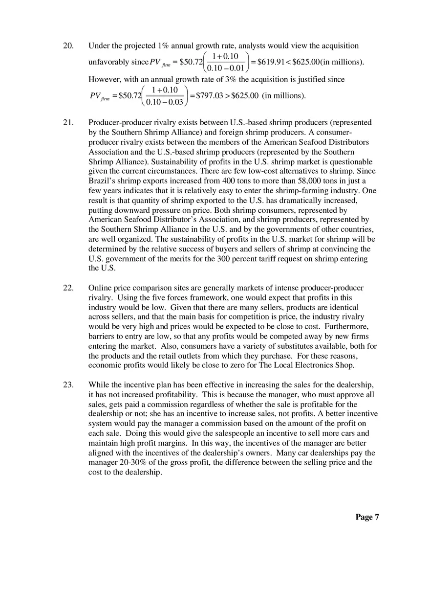 Managerial Economics Chapter 1 Answers to Questions and Problems - Page 7