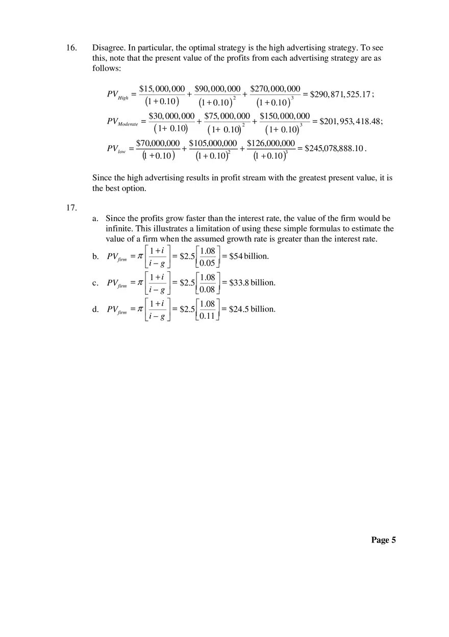 Managerial Economics Chapter 1 Answers to Questions and Problems - Page 5