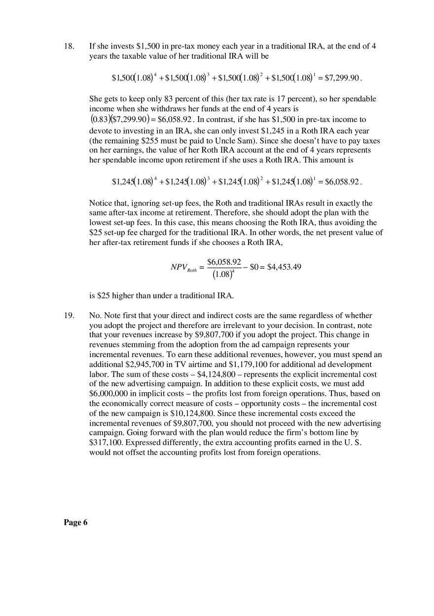 Managerial Economics Chapter 1 Answers to Questions and Problems - Page 6
