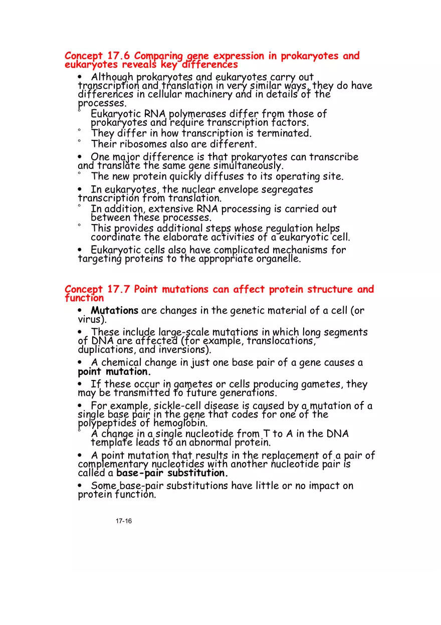 Chapter 17 From Gene to Protein Lecture Note - Page 8
