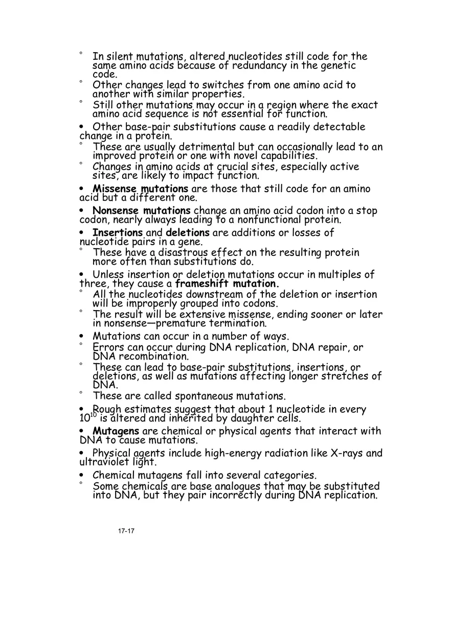 Chapter 17 From Gene to Protein Lecture Note - Page 9