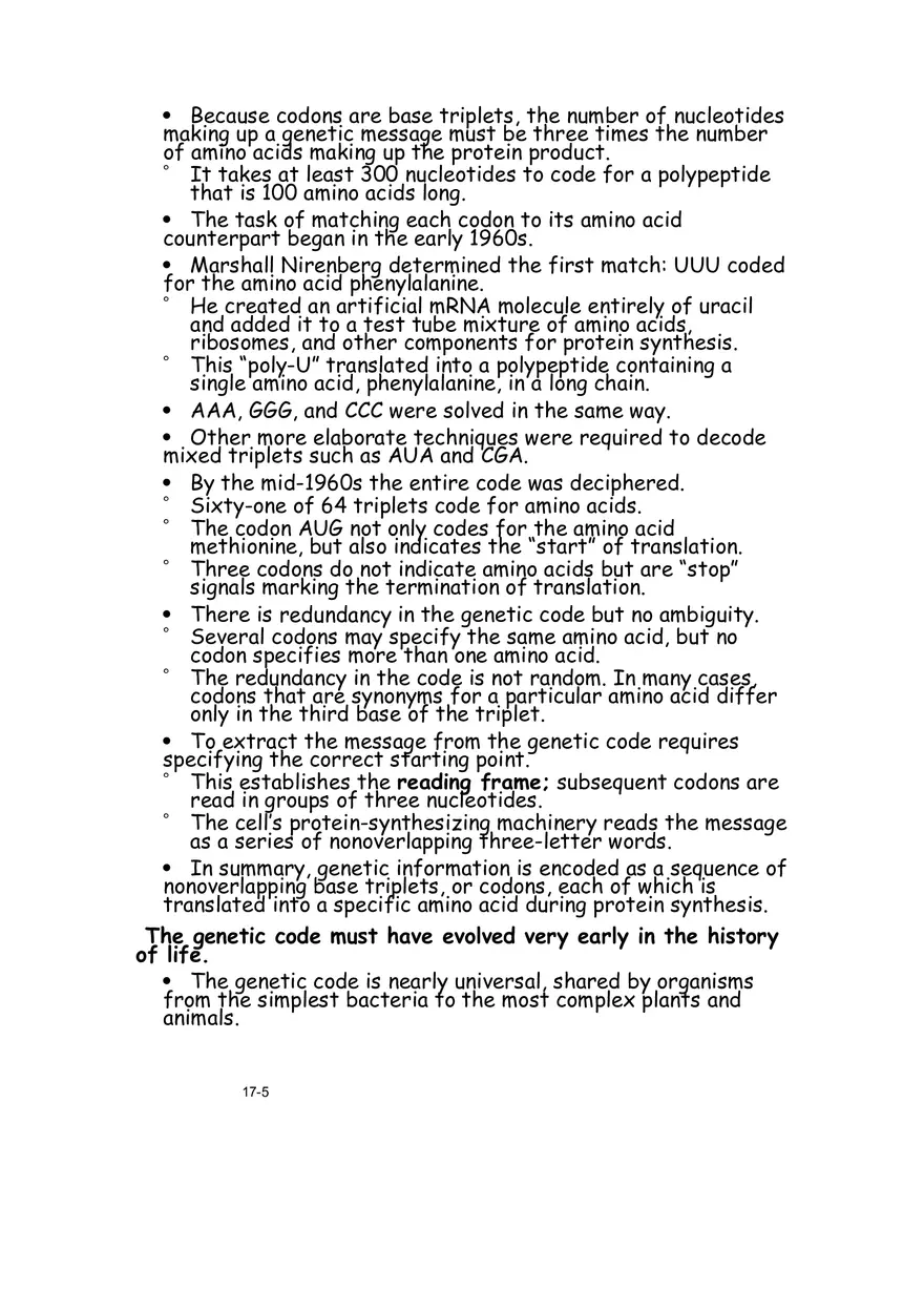 Chapter 17 From Gene to Protein Lecture Note - Page 13