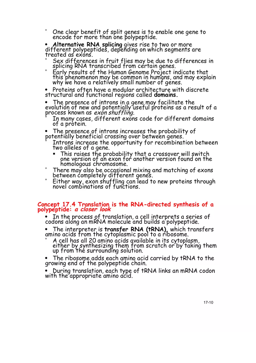 Chapter 17 From Gene to Protein Lecture Note - Page 18