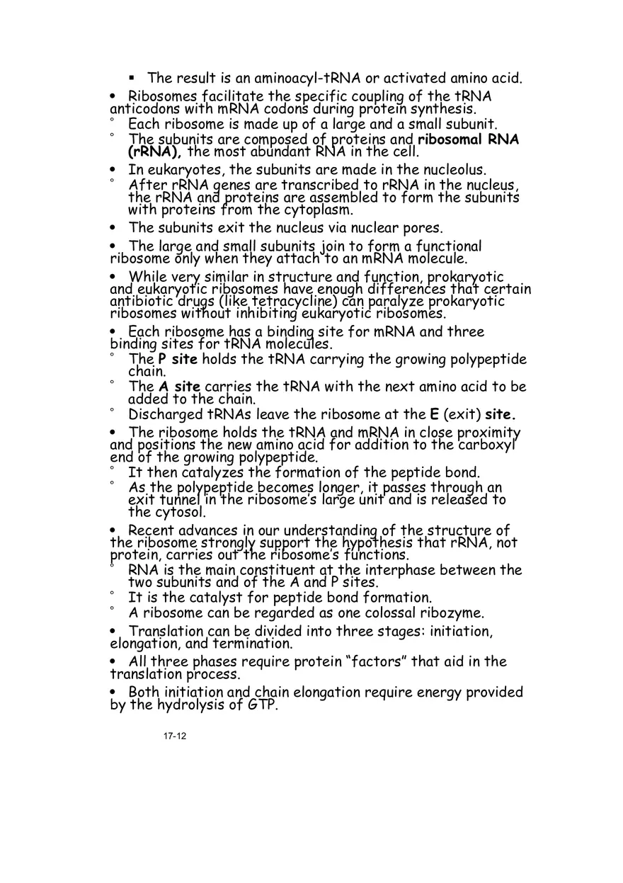 Chapter 17 From Gene to Protein Lecture Note - Page 4